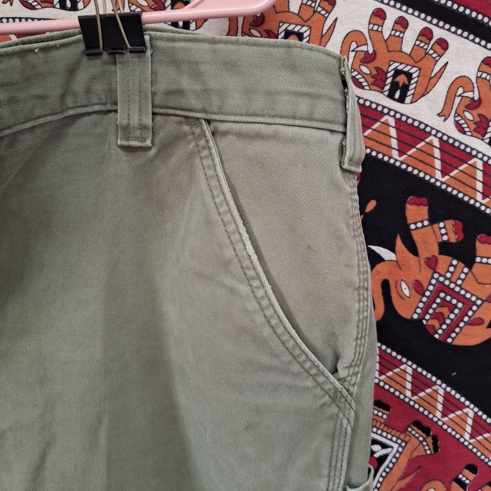 Carhartt 38x30 Men's Carpenter Pants Style B324 Army Olive Green - Picture 2 of 8